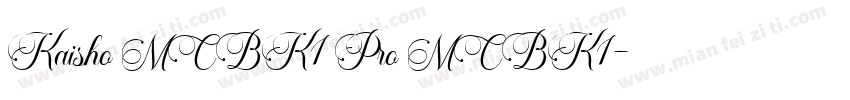 Kaisho MCBK1 Pro MCBK1字体转换
